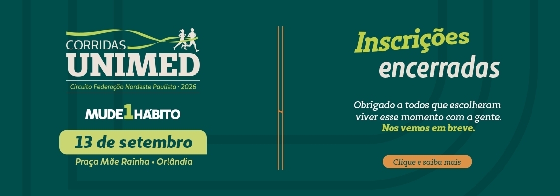 Corrida INSCRIÇÔES ENCERRADAS