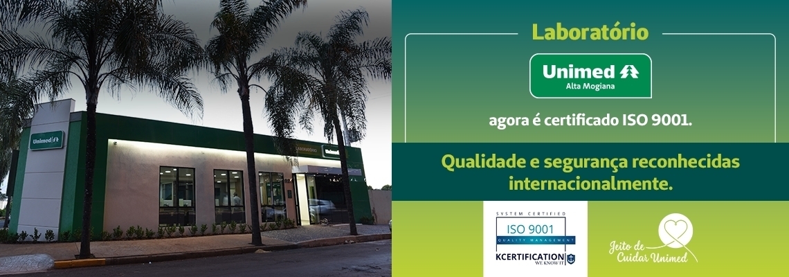Laboratório Unimed Alta Mogiana conquista Certificação ISO 9001